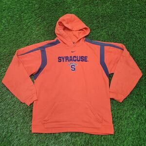 Vintage Y2K Nike Syracuse Orange Hoodie Women Medium Boxy Cropped Center Swoosh